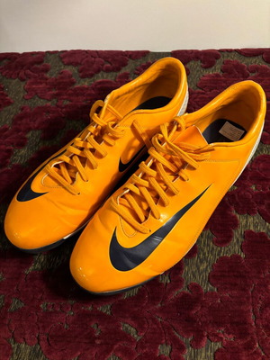 Nike Mercurial Vapor 4 ποδοσφαιρικά παπούτσια μεταχειρισμένα, πορτοκαλί/μαύρο/άσπρο, μέγεθος 46