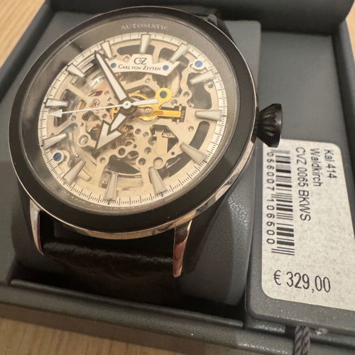 Carl von Zeyten skeleton automatic watch like new