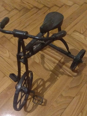 Decorative bicycle like new made of metal and wood