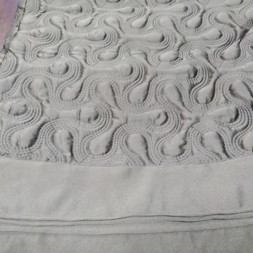 Double quilt new dark brown 300 thread embossed