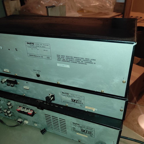 Sanyo JA 269 integrated amplifier, JA 269L tuner, RD-W269 cassette deck used