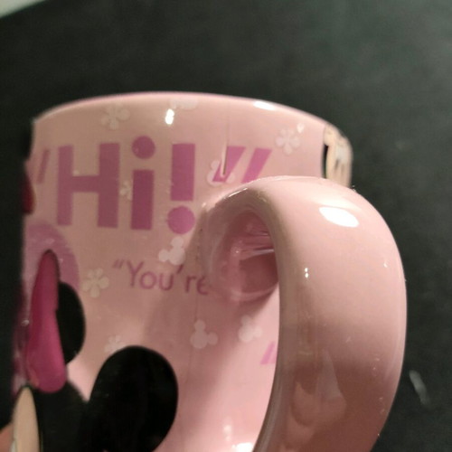 Minnie Mouse Disneyland mug refurbished with small chip