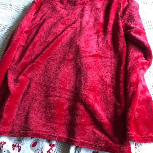 Christmas fleece pajama red M/L Rudoph like new