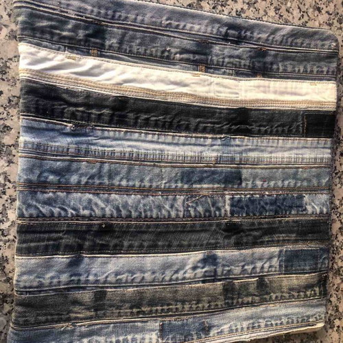 Decorative denim pillowcase new, handmade 45x45cm