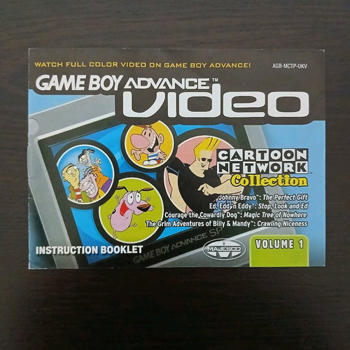 GBA Video Cartoon Network Collection Volume 1 Manual used