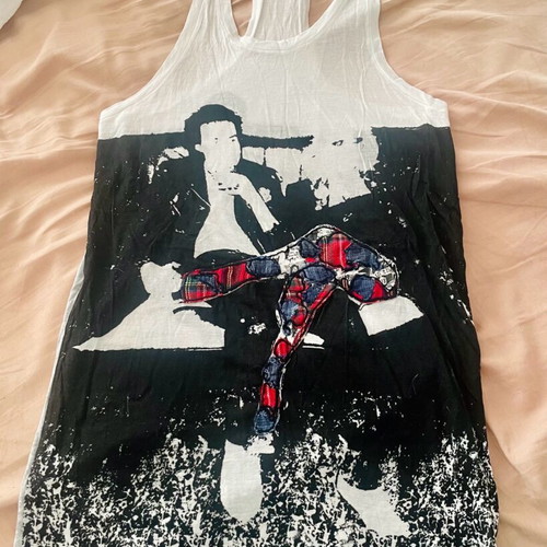 Elvis & Jesus dress Small like new with patchwork details