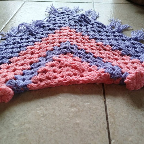 Handmade children's poncho pink purple like new 1-4 years