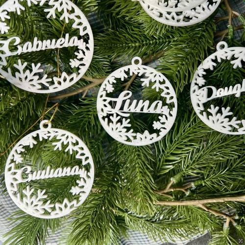 Christmas customizable snowflake ornament 8 cm new