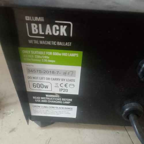 Magnetic ballast used, coil for 600 watt HPS lamps