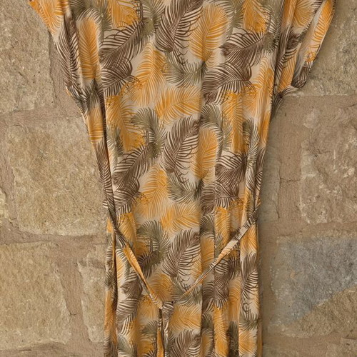 Saint Tropez Tropical Palm Leaf Dress like new, colorful, size S