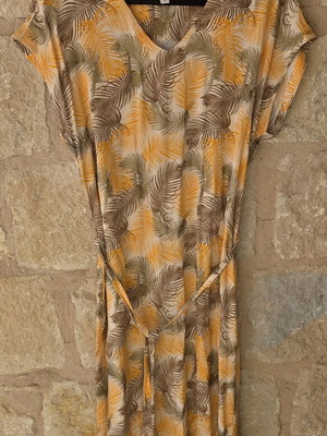 Saint Tropez Tropical Palm Leaf Dress like new, colorful, size S