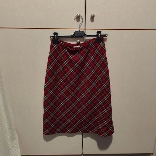 Midi vintage plaid skirt used, multicolor, size S