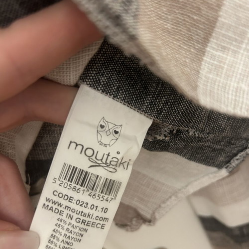 Moutaki Linen Ruffles Top like new, size S-M, earth tones