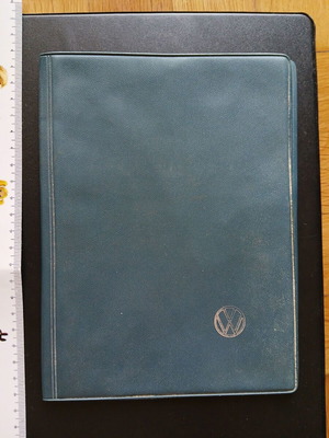 Volkswagen vintage car document holder used, plastic, waterproof