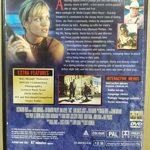 Bats 1999 DVD used, horror with Greek subtitles