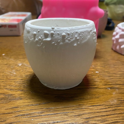 Relief gypsum ceramic pot cup new