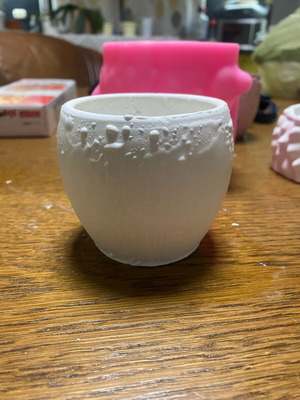Relief gypsum ceramic pot cup new