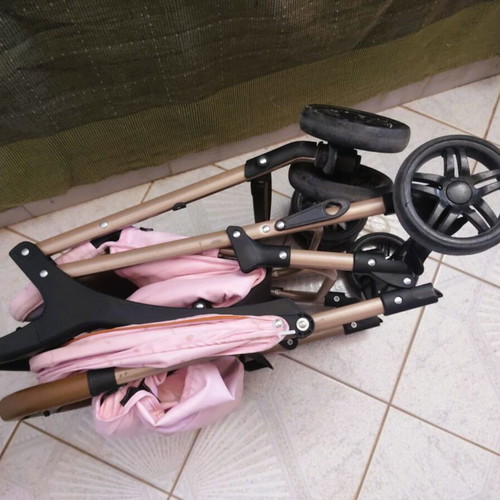 Chipolino April Rose Water baby stroller used, pink with gold details