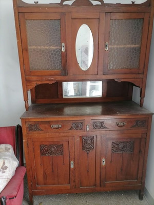 Antique Display Cabinet from 1920 used, needs minor repairs