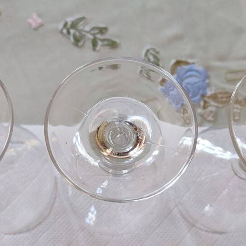 Vintage crystal stemmed glasses set of 15