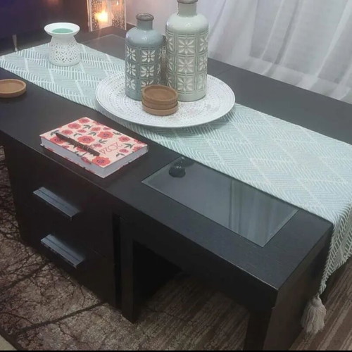 Coffee table used 1.20x80 with 2 stools and 2 side tables