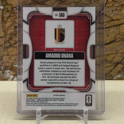 2026 Panini Prizm FIFA World Cup Amadou Onana Silver Prizm card