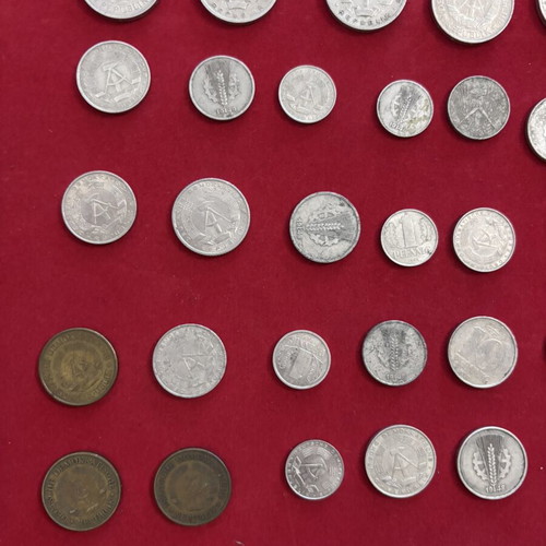 East German coins, 45 pieces