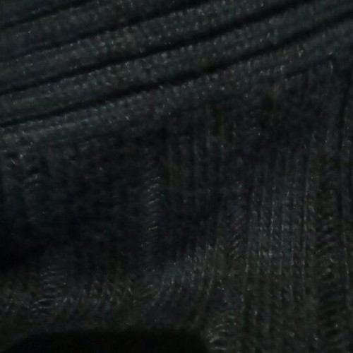 Knitted black dress large with wide collar like new
