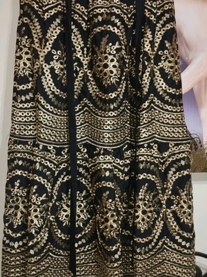 Boho skirt like new with embroidery and elastic waist one size