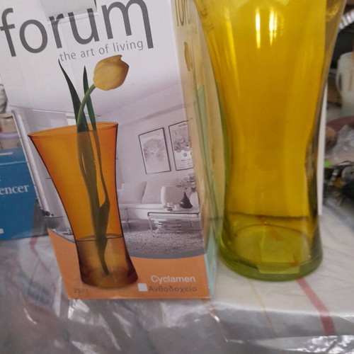 Glass vase new from recycled glass Spain