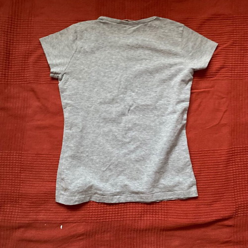 Admiral grey black cotton fitted T-shirt