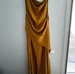 ASOS satin dress, orange yellow