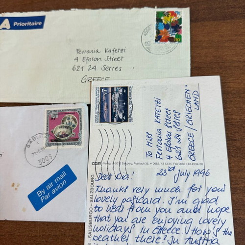 Old postal mail used collection