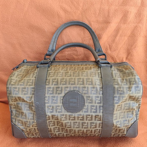 Fendi Boston bag in Monogram Zucca PVC leather