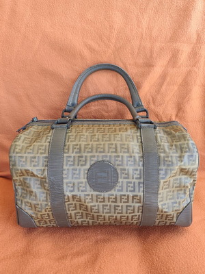 Fendi Boston bag in Monogram Zucca PVC leather