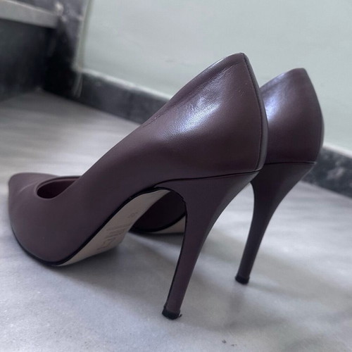 Mark Milan leather pumps used, 10 cm heel, cigar color, size 39