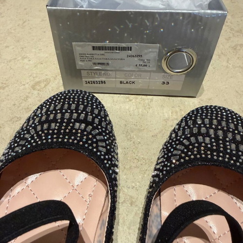 Mix Mind black ballerinas like new, size 33 with crystals