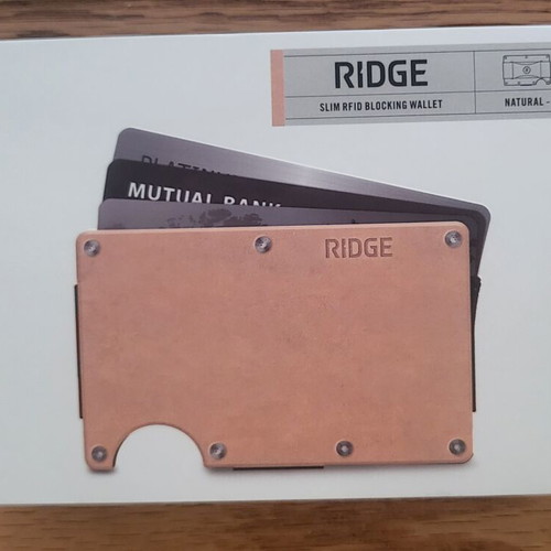 Ridge Wallet genuine leather RFID blocking wallet