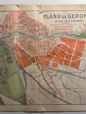Αντίκα χάρτης της Χερόνα 1911 μεταχειρισμένος, ιστορικός