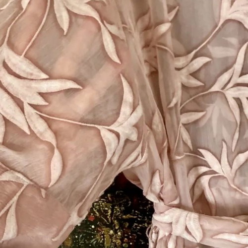 ZARA Embroidered Caftan Dress Small Pink Peach New