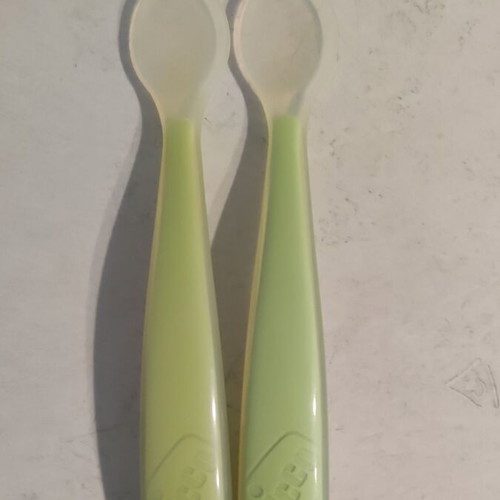 Chicco silicone spoons used, pack of 2, green 6m+