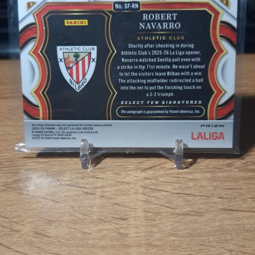 Select La Liga 2025-26 Robert Navarro Red Wave Autograph Athletic Club card new