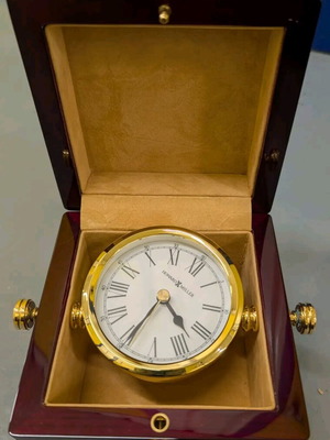 Howard Miller Tabletop Nautical Clock in Luxury Wooden Case