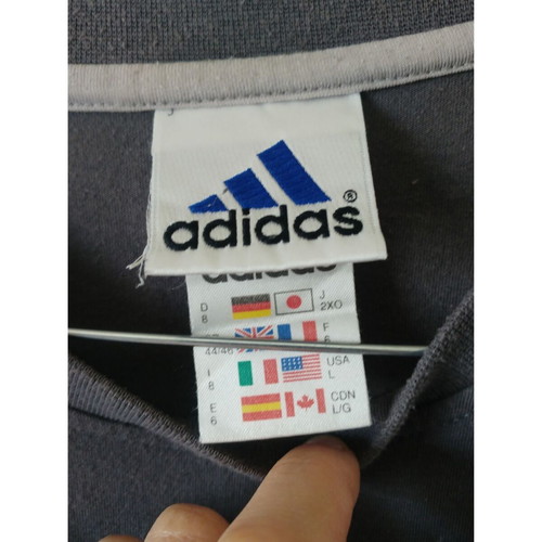 Adidas sports shirt used, Large, gray, 90s design