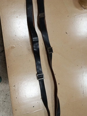 Leather sling straps used, as worn