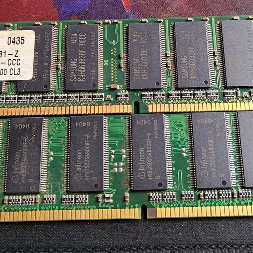 DDR 256 used RAM memory from two old computers