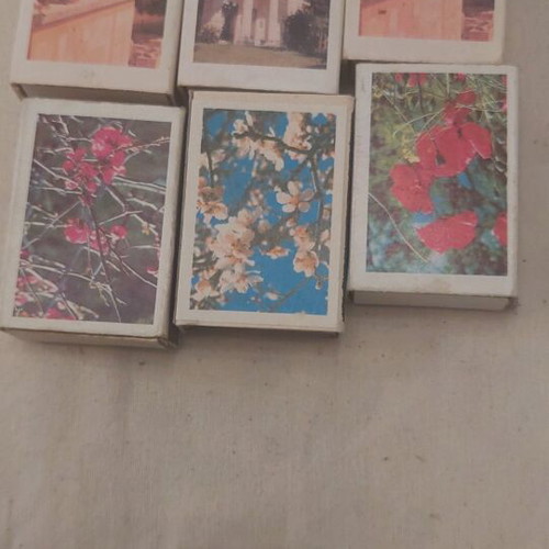 Greek State Monopoly Matchboxes used, set of 6 vintage