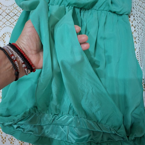 Raxevsky Catwalk XL balloon dress with beads like new, emerald green