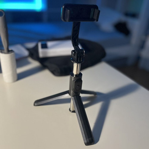Selfie stick with built-in tripod, new
