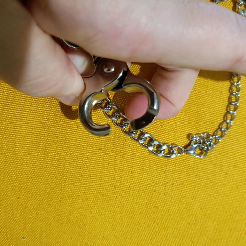 Steel necklace like new, gray, can be worn as belt chain